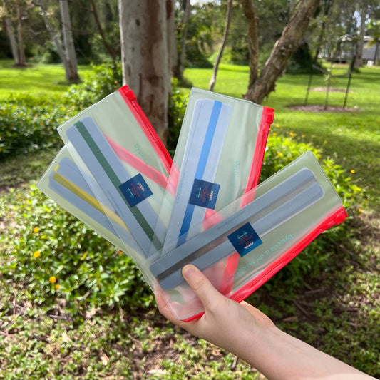 mini rainbow reading ruler single colour - 5 pack